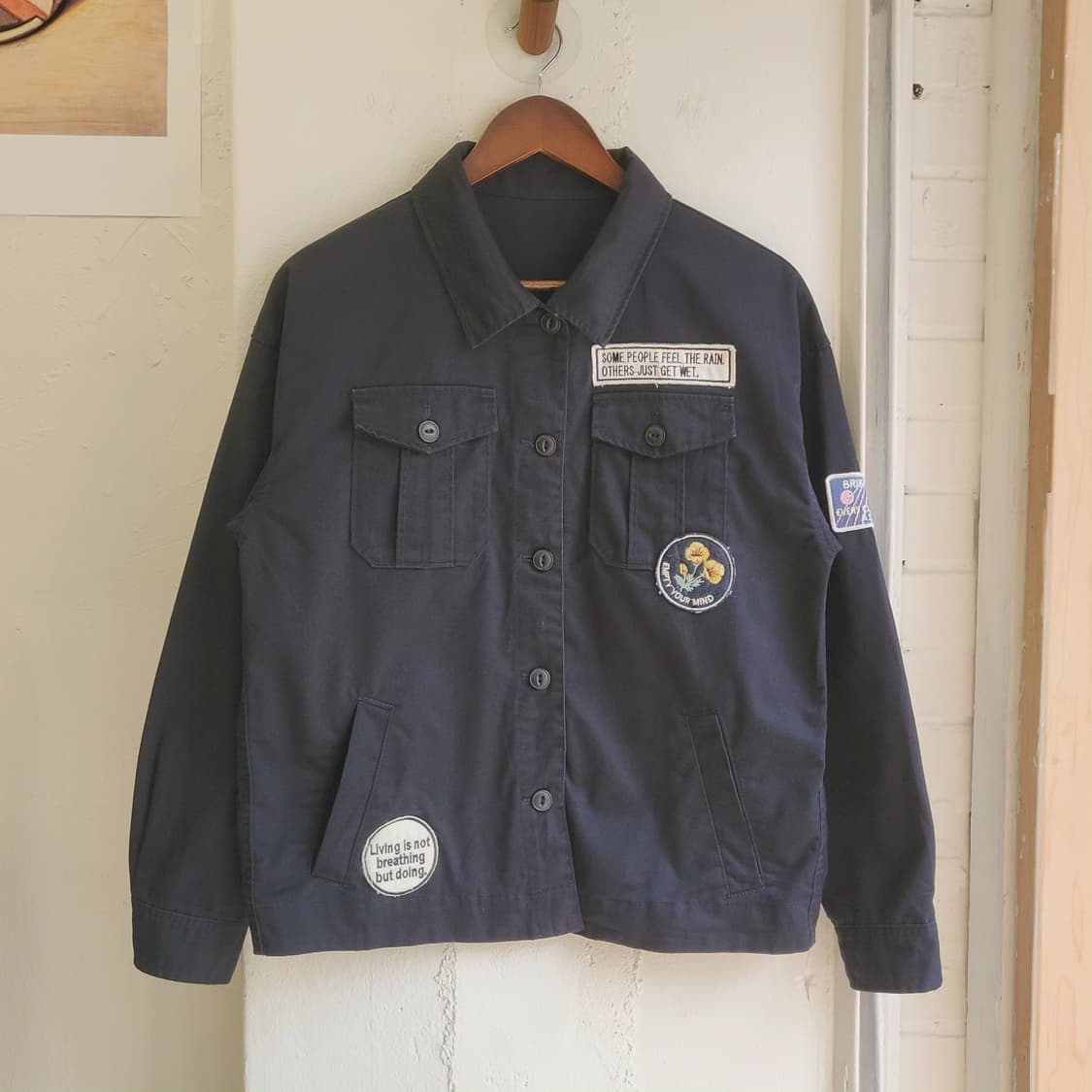 딥네이비 와펜 워크자켓 상품이미지1