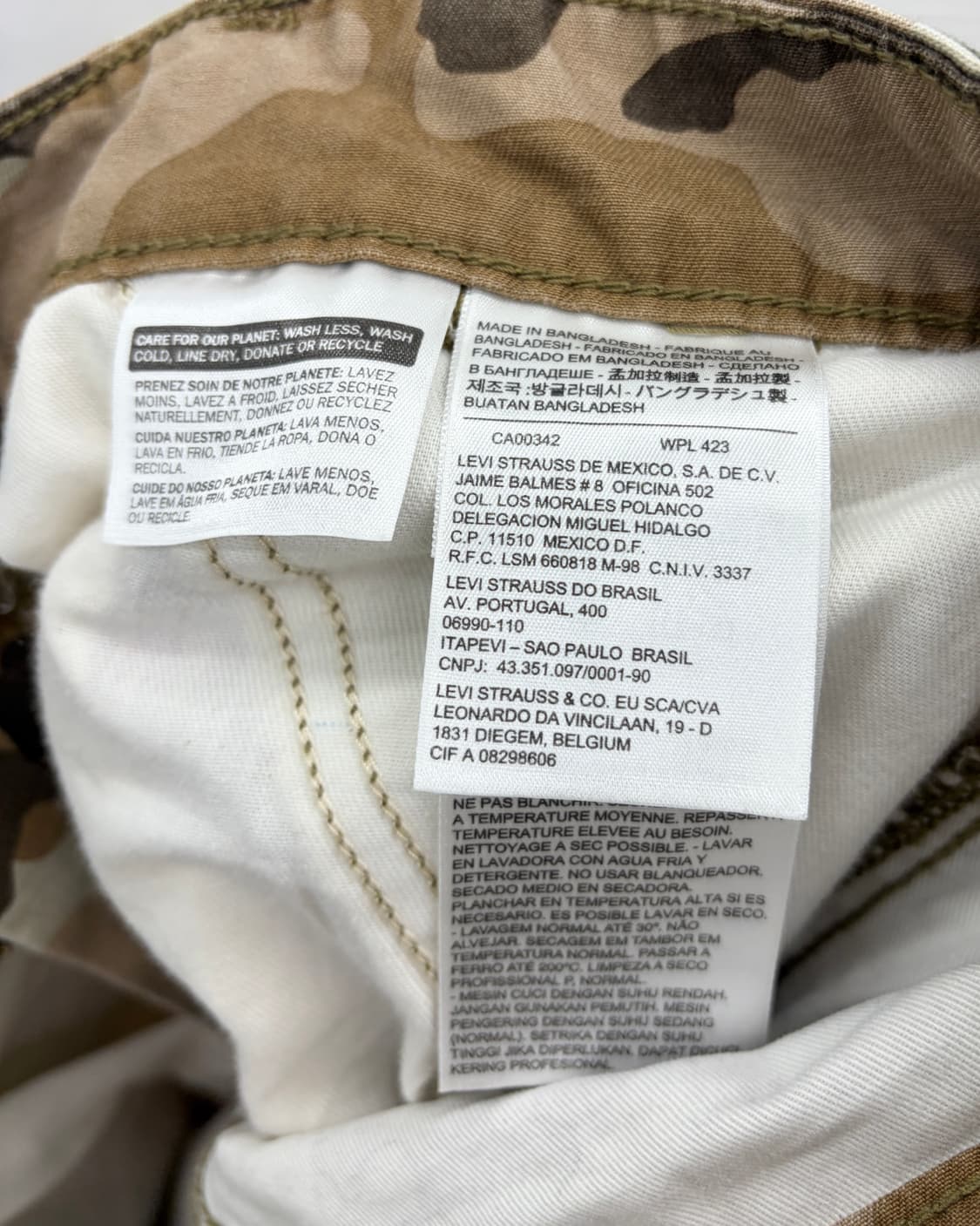 리바이스 00s 카모플라주 패턴 카고 버뮤다 팬츠 상품이미지6