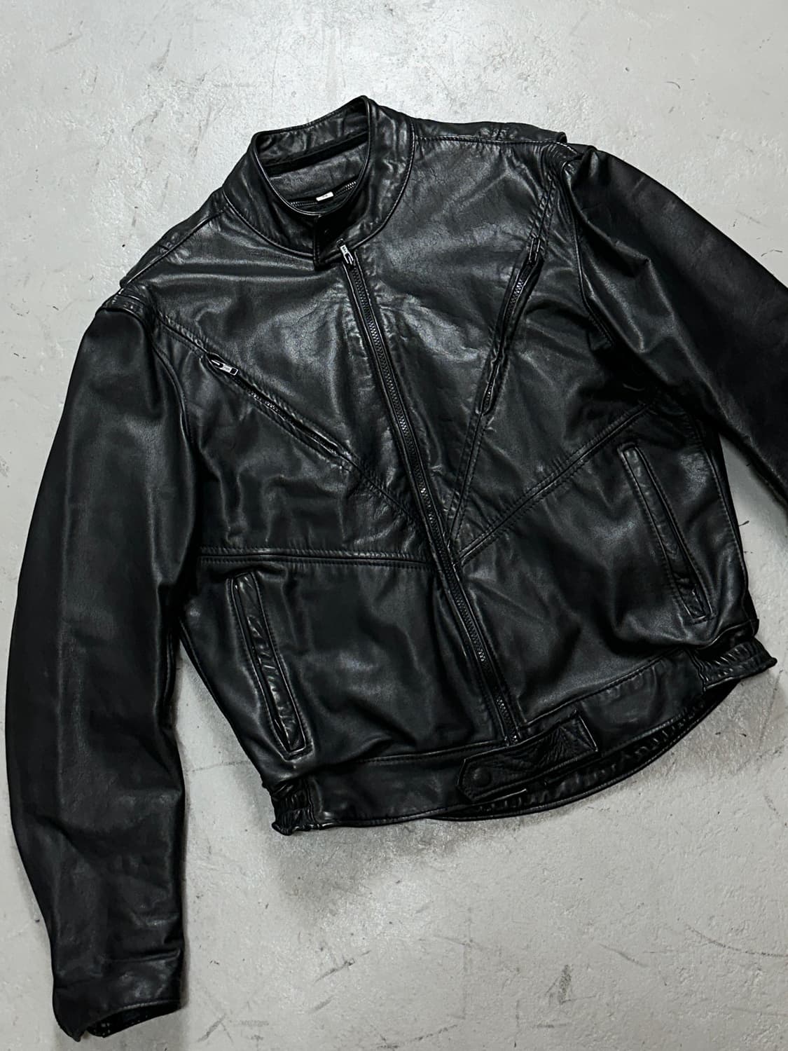 80's 브룩스 레더 모터사이클 레더 자켓 빈티지 레더 자켓 상품이미지5