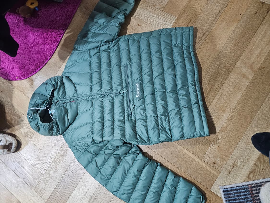 슈프림 마이크로다운 하프집후드 풀오버 올리브 - 23FW 상품이미지1