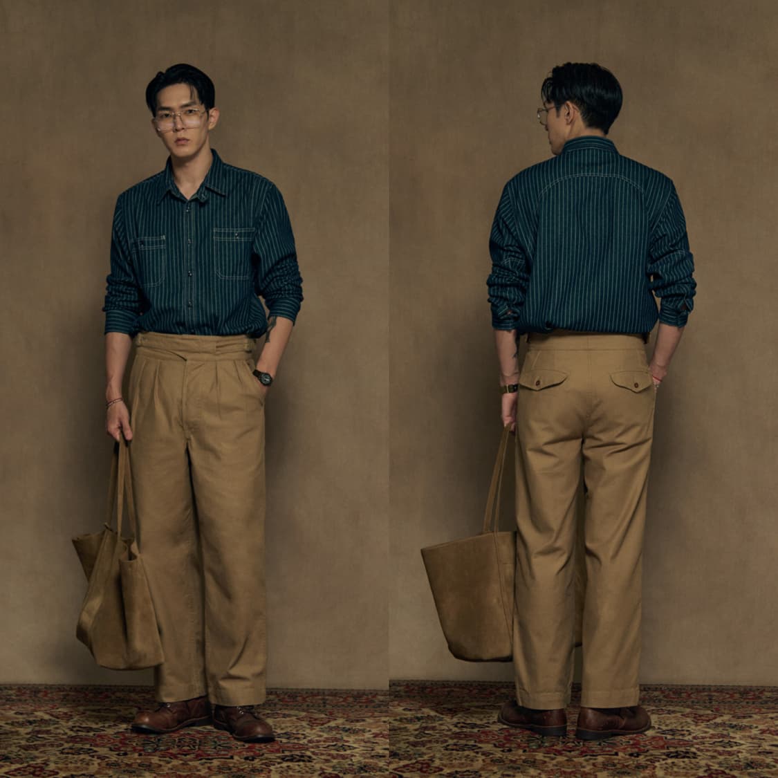 (L~XL)브론슨 논스탁 아미 투턱 구르카팬츠 카키베이지 상품이미지10