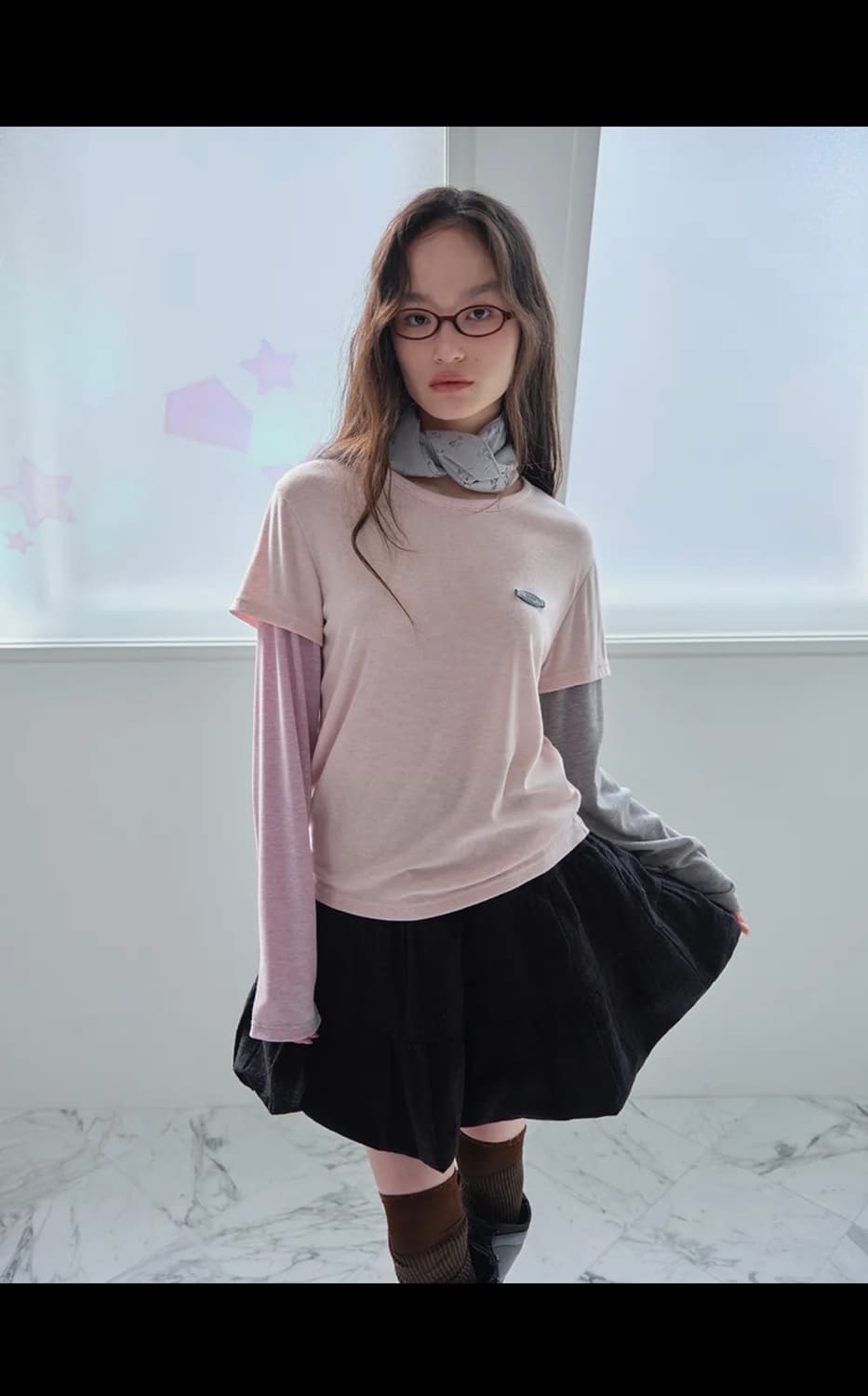 무음 투웨이 버튼 셔링 스커트 상품이미지4