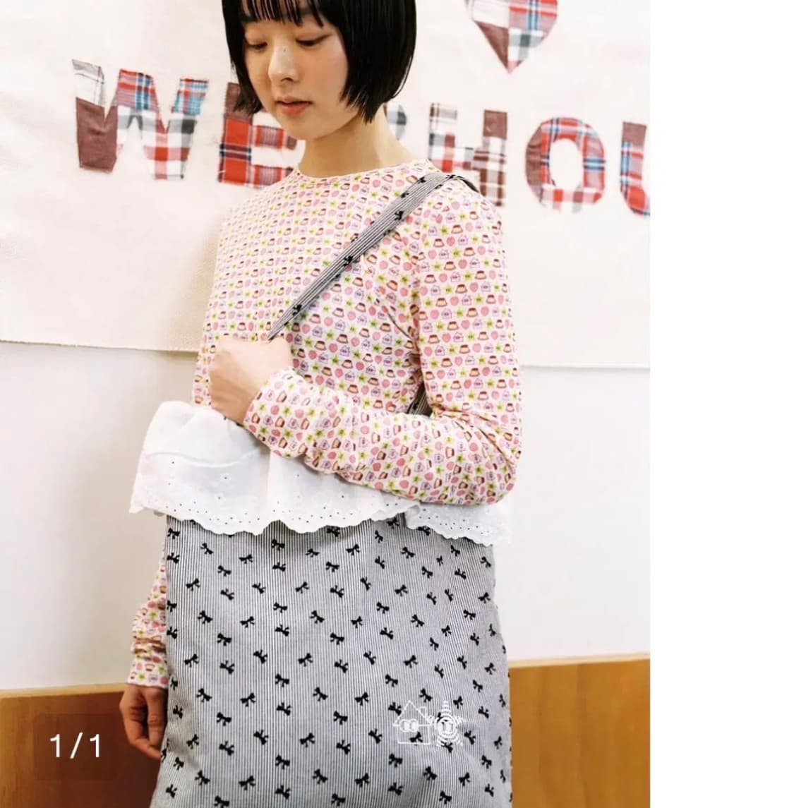 웹하우스 [SUTEKXWEBHOUSE] Stripe Ribbon Tote 상품이미지1