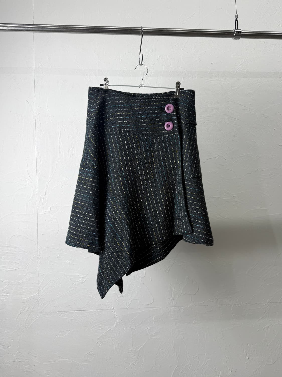 JPN 언발란스 절개 랩 스커트 상품이미지1