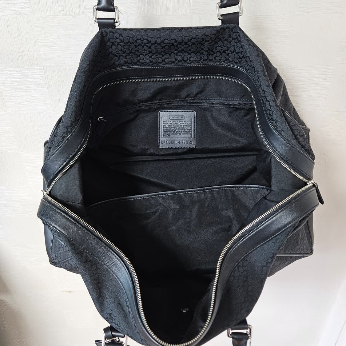 코치 COACH 시그니처 모노그램 레더 믹스 보스턴백 (+코치 볼캡) 상품이미지6