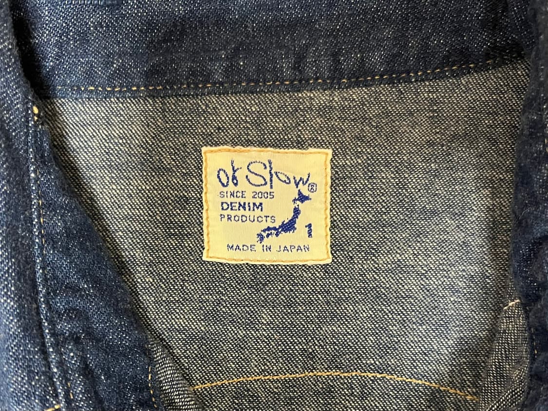 오어슬로우 OrSlow 데님 웨스턴 셔츠 Sz.1 상품이미지6