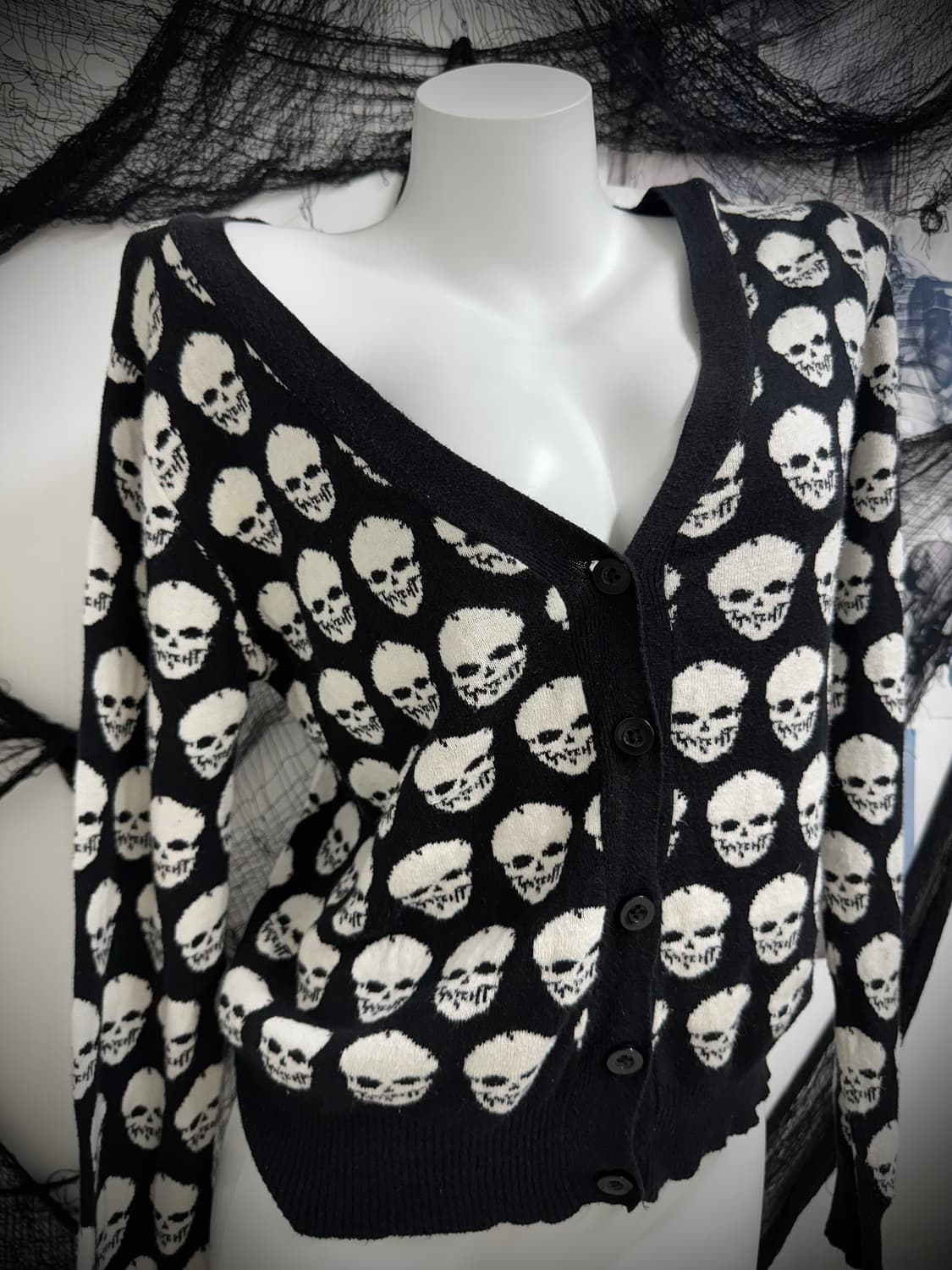 Skull pattern cardigan 상품이미지4