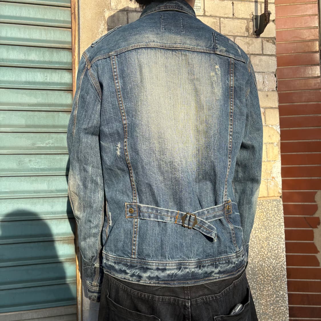 빈티지 워싱 & 디스트레스 데님 자켓 상품이미지4