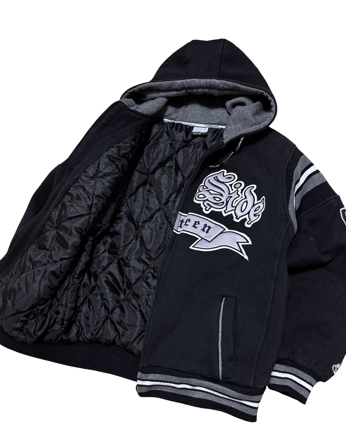 90s 플레이어즈 월드와이드 누빔 후드자켓 상품이미지3