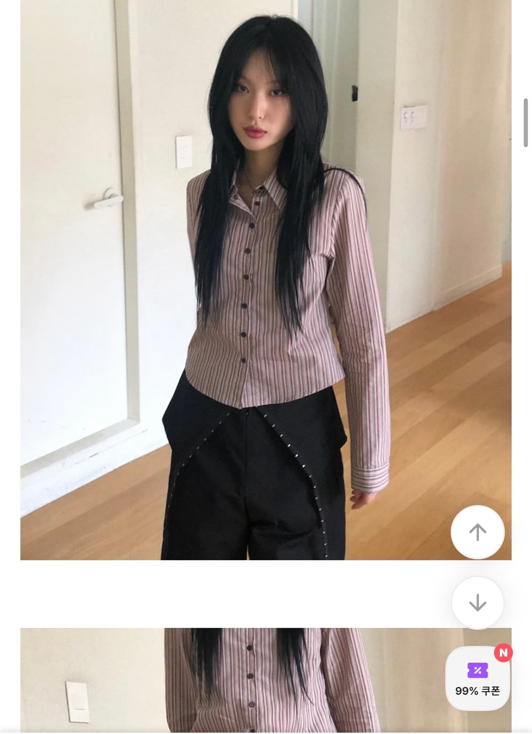 [새상품] 루프온 피버 스트라이프 셔츠 상품이미지2