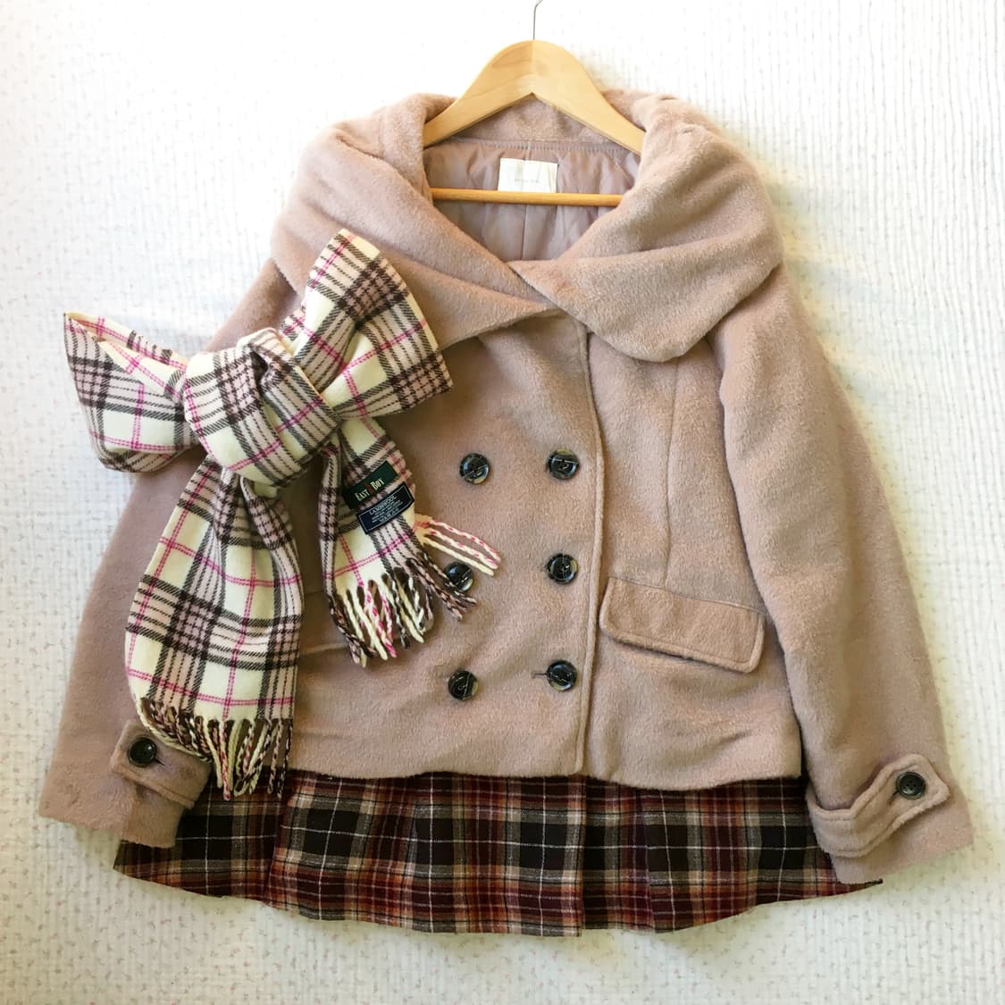 JPN/ 만두카라코트 숏코트 라떼코트 모리걸코트 상품이미지1