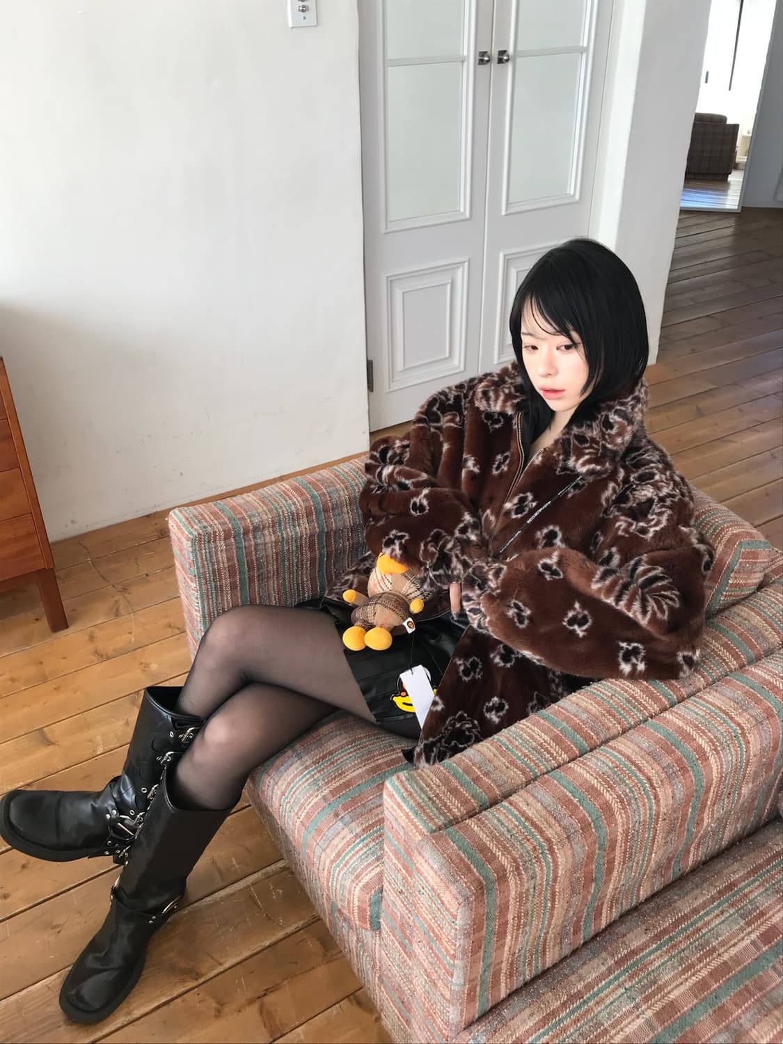 슈프림 브라운 포우 퍼 봄버 자켓  상품이미지3