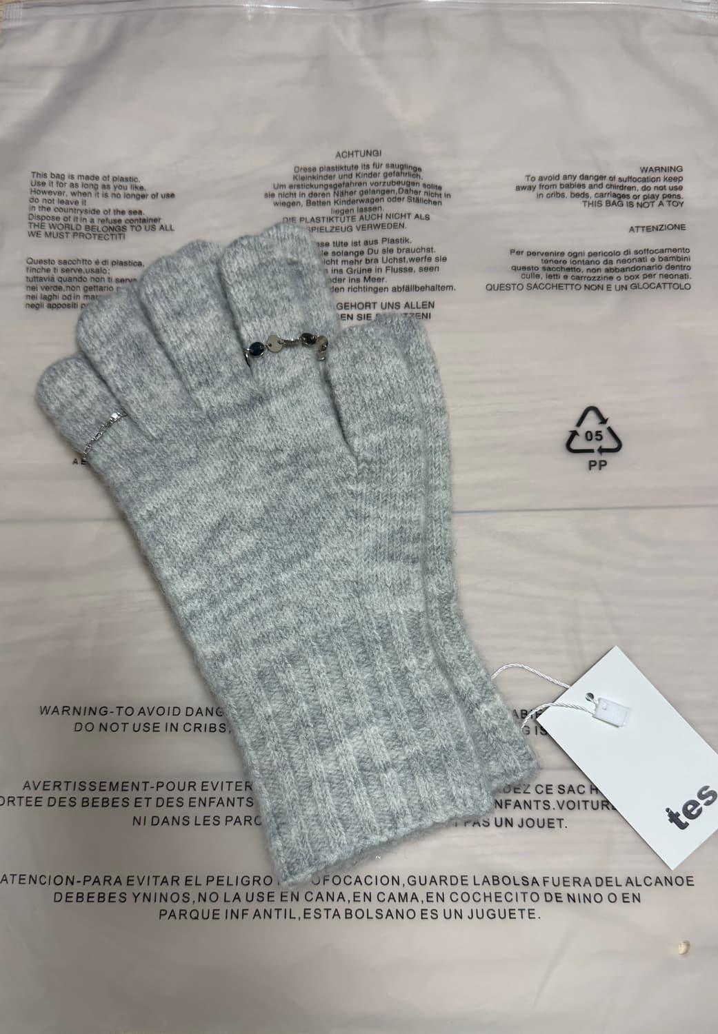 테스 주얼리 장갑 (그레이) 상품이미지2