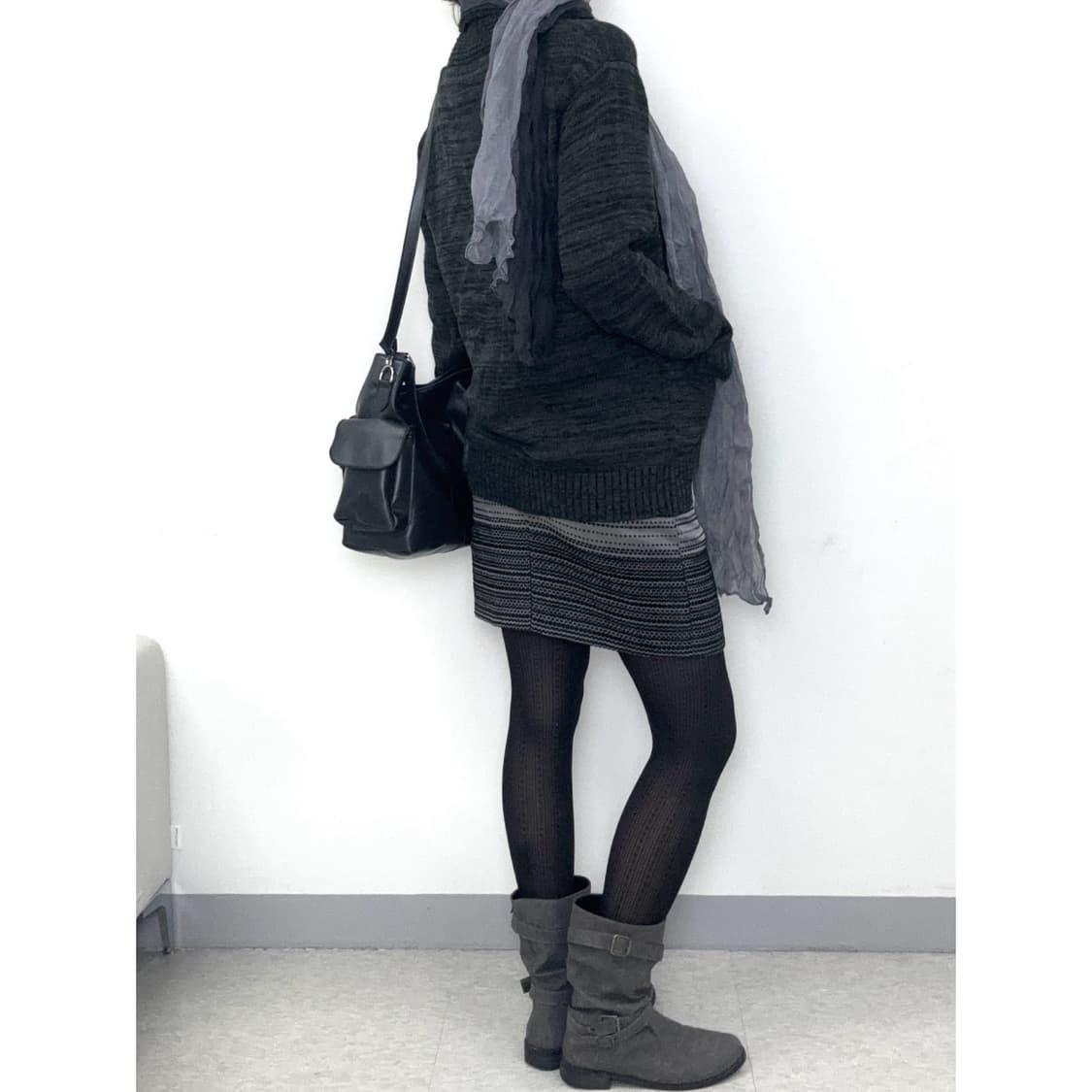 빈티지 차콜 가디건 상품이미지3