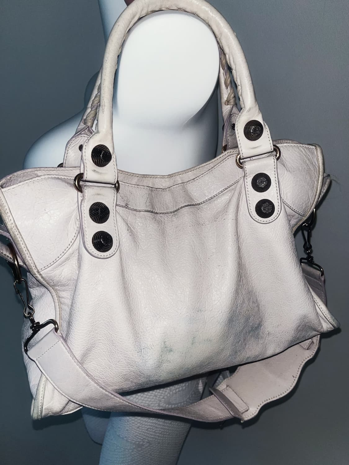 Balenciaga 00’s Vintage 아이보리 모터백 상품이미지8
