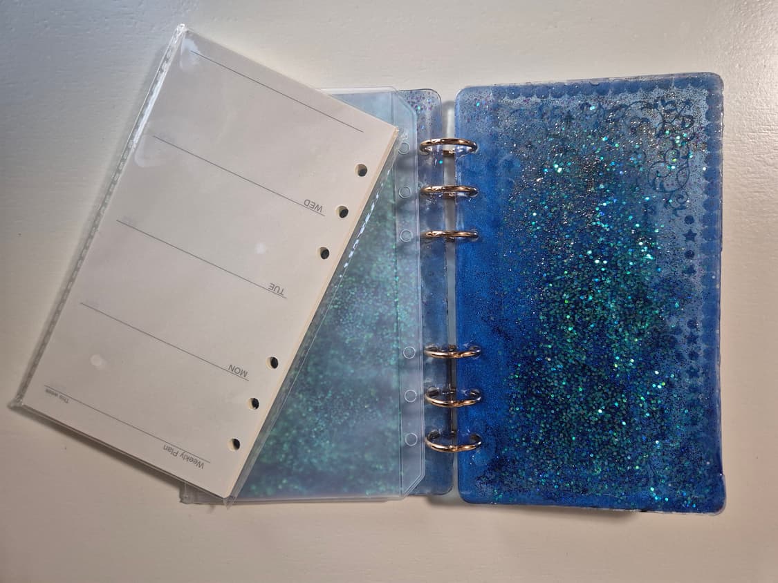 핸드메이드 )마법소녀풍 밤하늘의사랑의천사 레진다이어리 상품이미지7