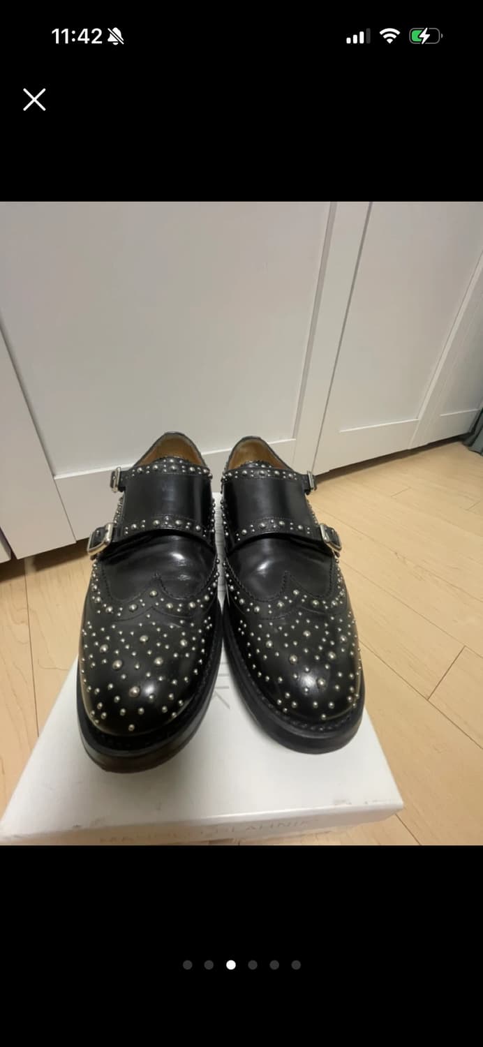 처치스 여성용 Lana Met 블랙 더블 몽크 스트랩 구두 상품이미지3