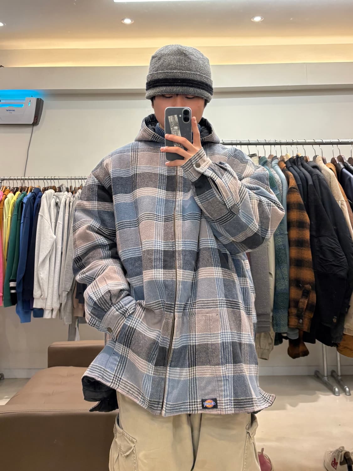 디키즈 플란넬 후드 누빔 자켓 상품이미지6