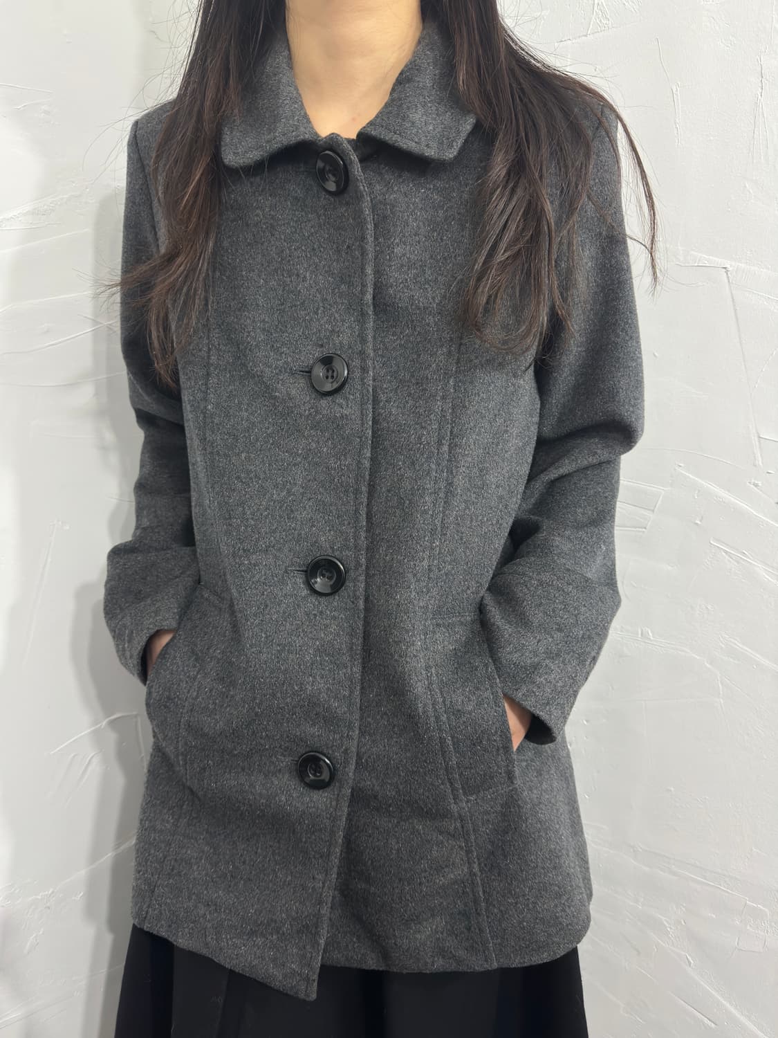 rustenburg gray button coat 상품이미지4