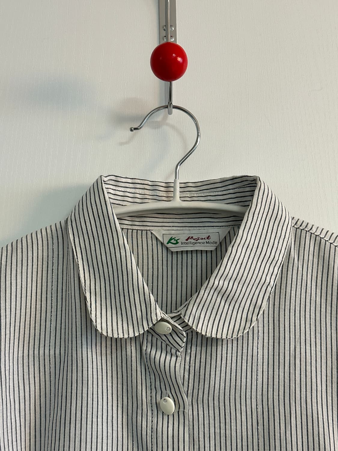 라운드카라 단가라 블라우스 상품이미지3