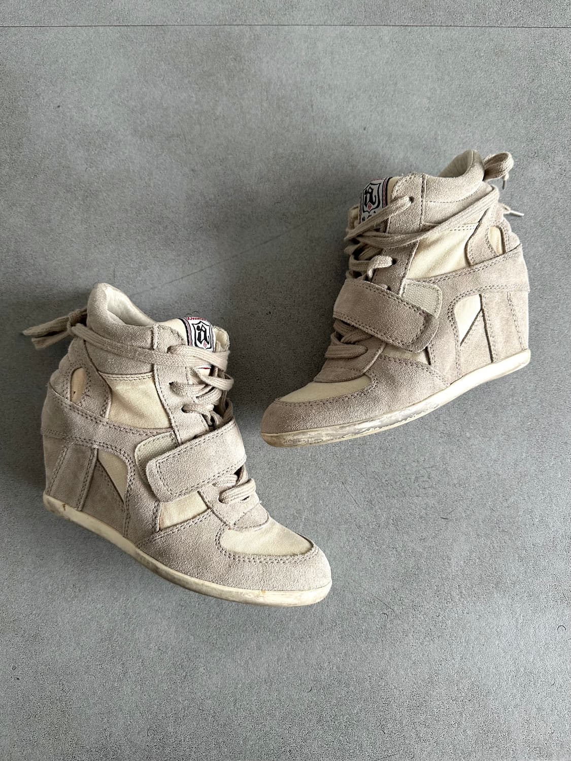 Ash 스웨이드 웨지 스니커즈 베이지 상품이미지5