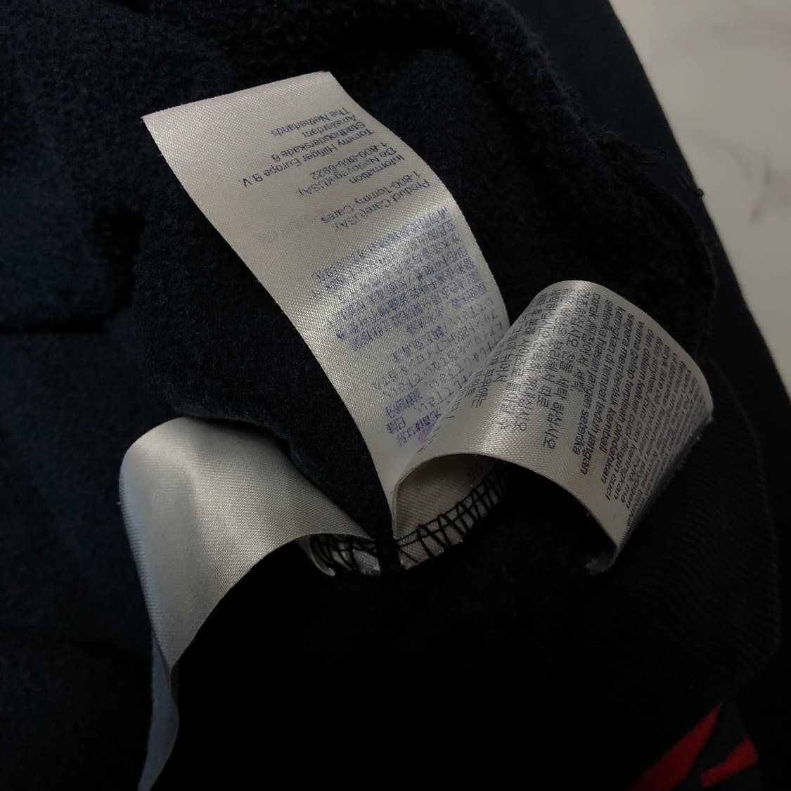 타미힐피거 만국기 후드티 네이비 희귀 상품이미지5