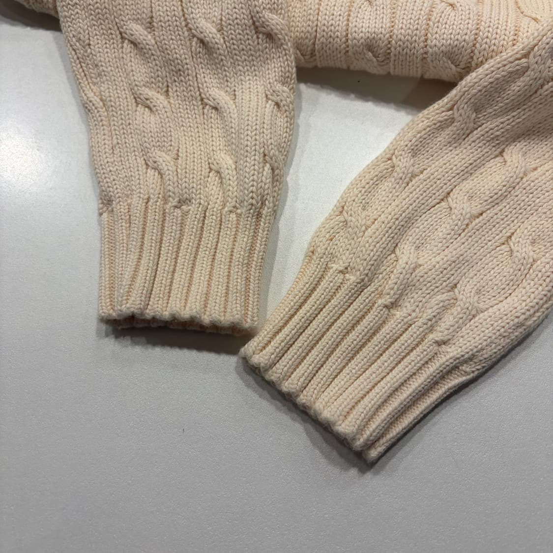 [M] 폴로 랄프로렌 아이보리 코튼 케이블 니트 D33 상품이미지7