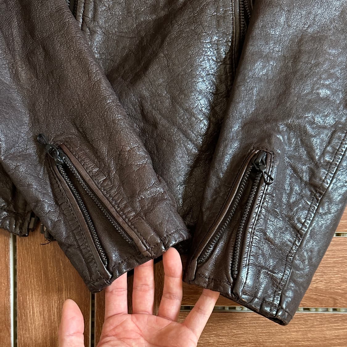 Nano universe goat skin leather jacket 상품이미지6