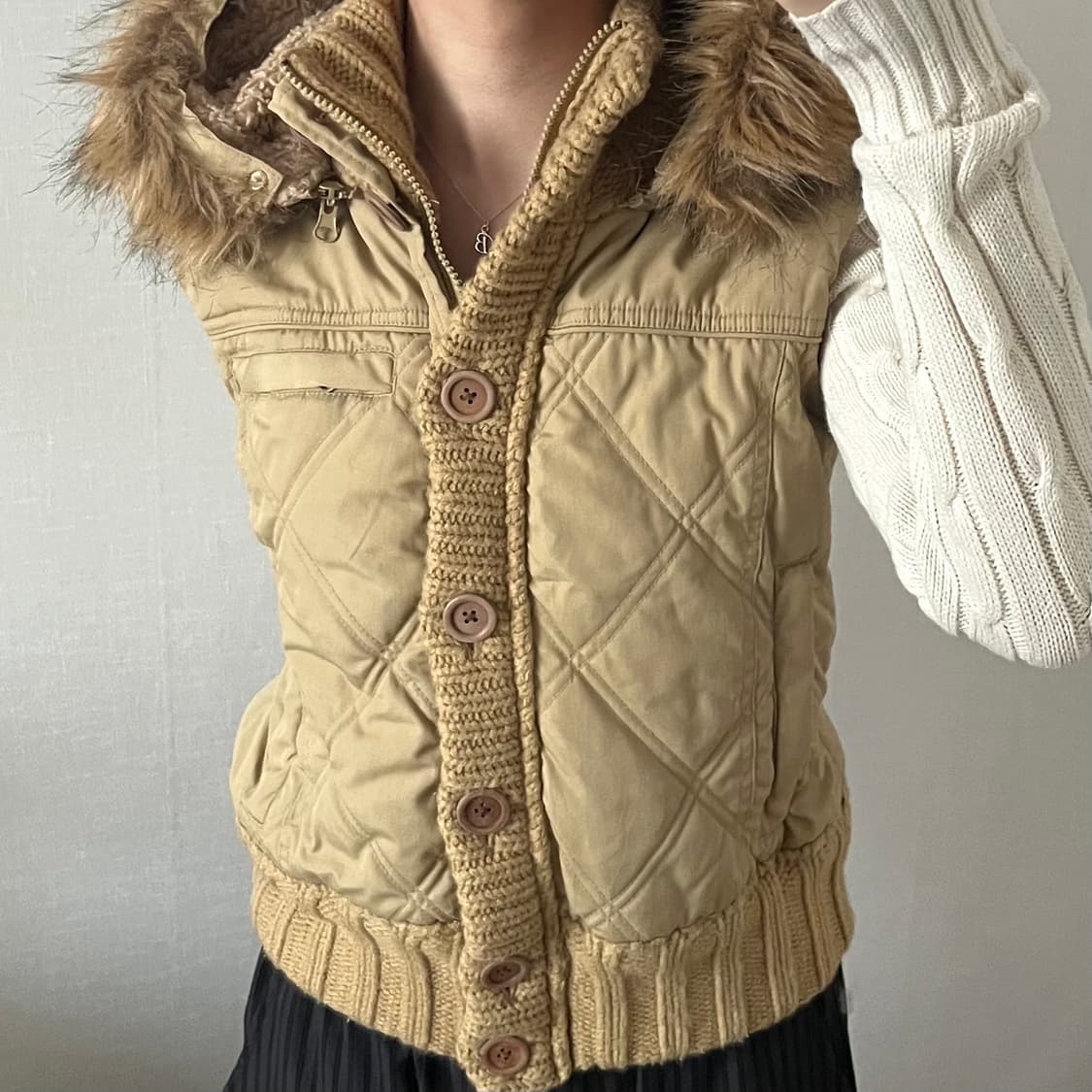 hooded vest 상품이미지1
