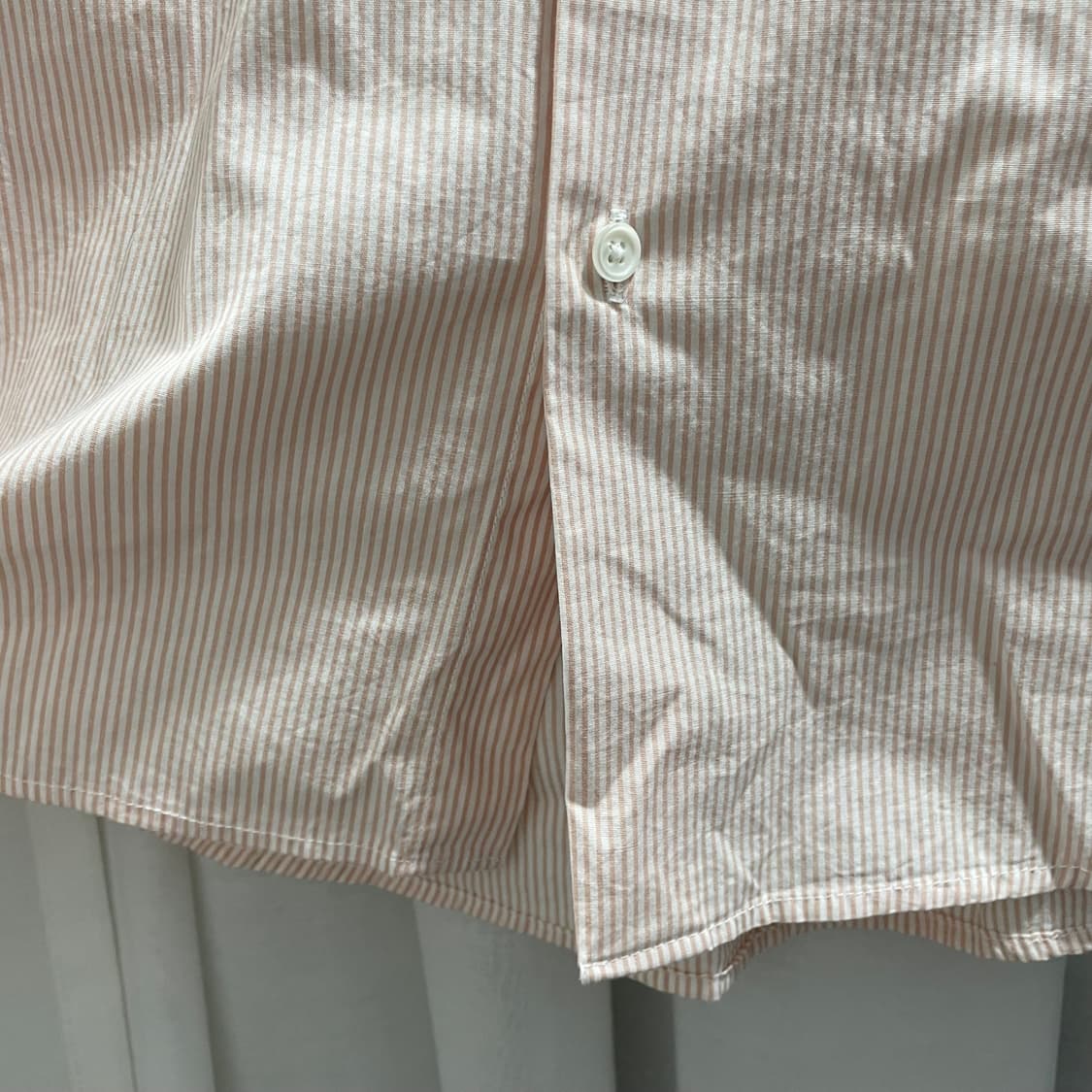 에잇세컨즈/ 차이나카라 스트라이프 셔츠/ XXL 상품이미지4