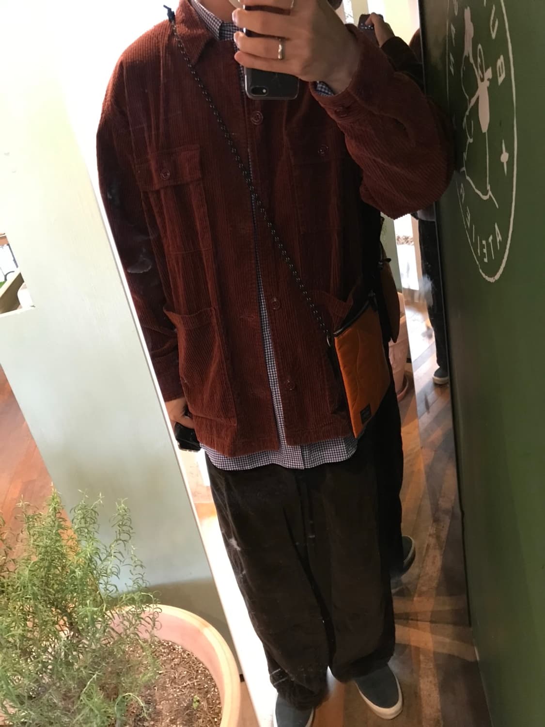 BEAMS 코듀로이 커버올 자켓 브릭레드 XL 상품이미지9