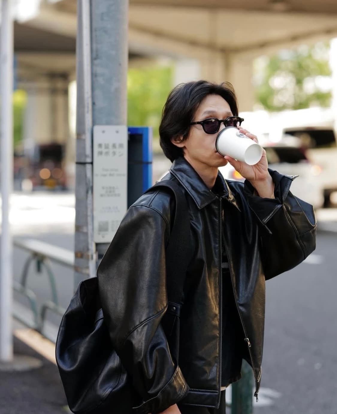 아모멘토 레더 자켓 L 상품이미지2