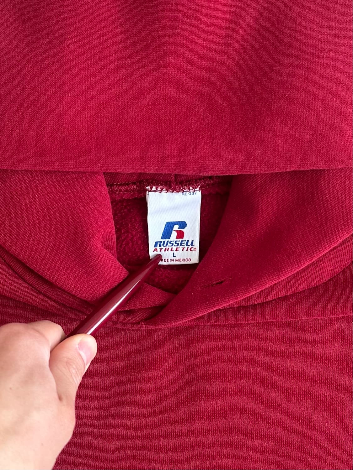 00s 빈티지 러셀 후드 레드 L 상품이미지6