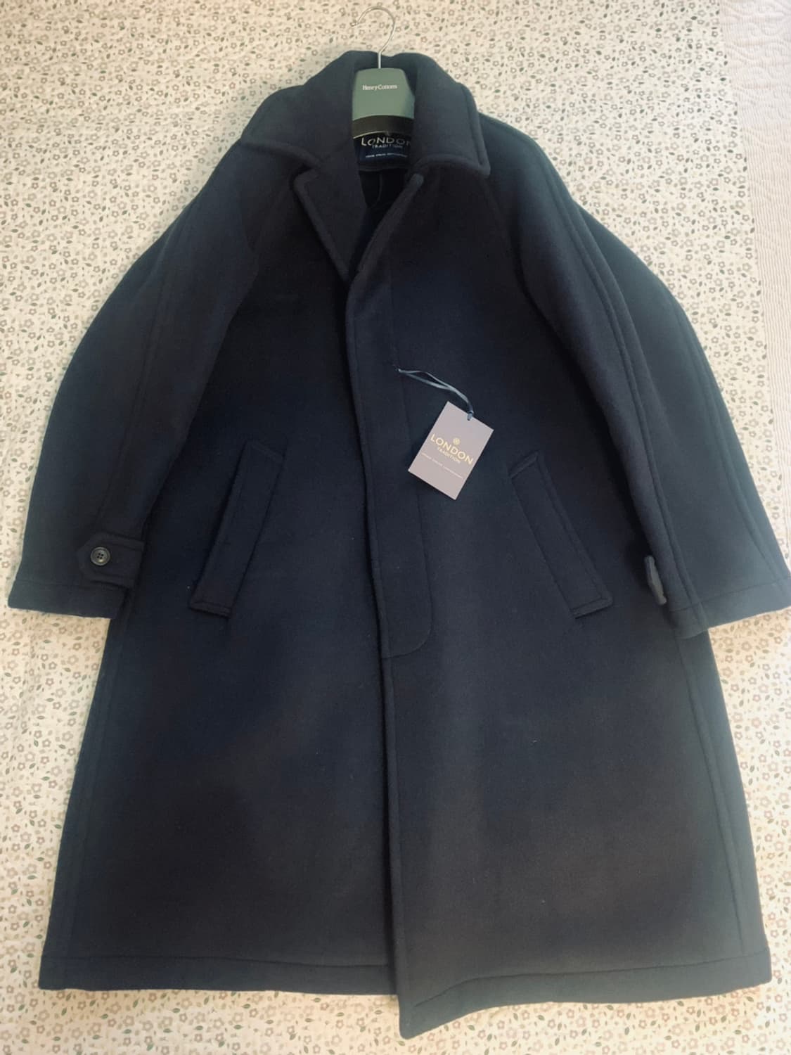 [42] 런던 트레디션 인버티드 플리츠 울 코트 네이비 BW 28 상품이미지6