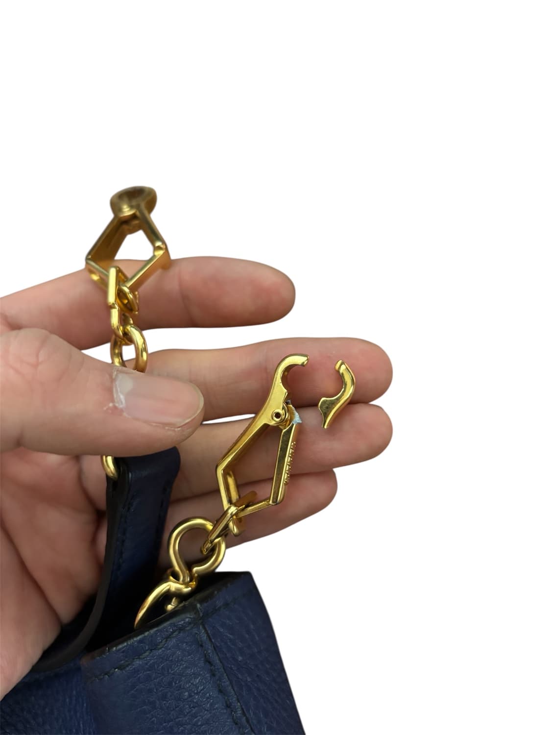 [정품] 미우미우 네이비 레더 토트백 겸 크로스백 상품이미지5