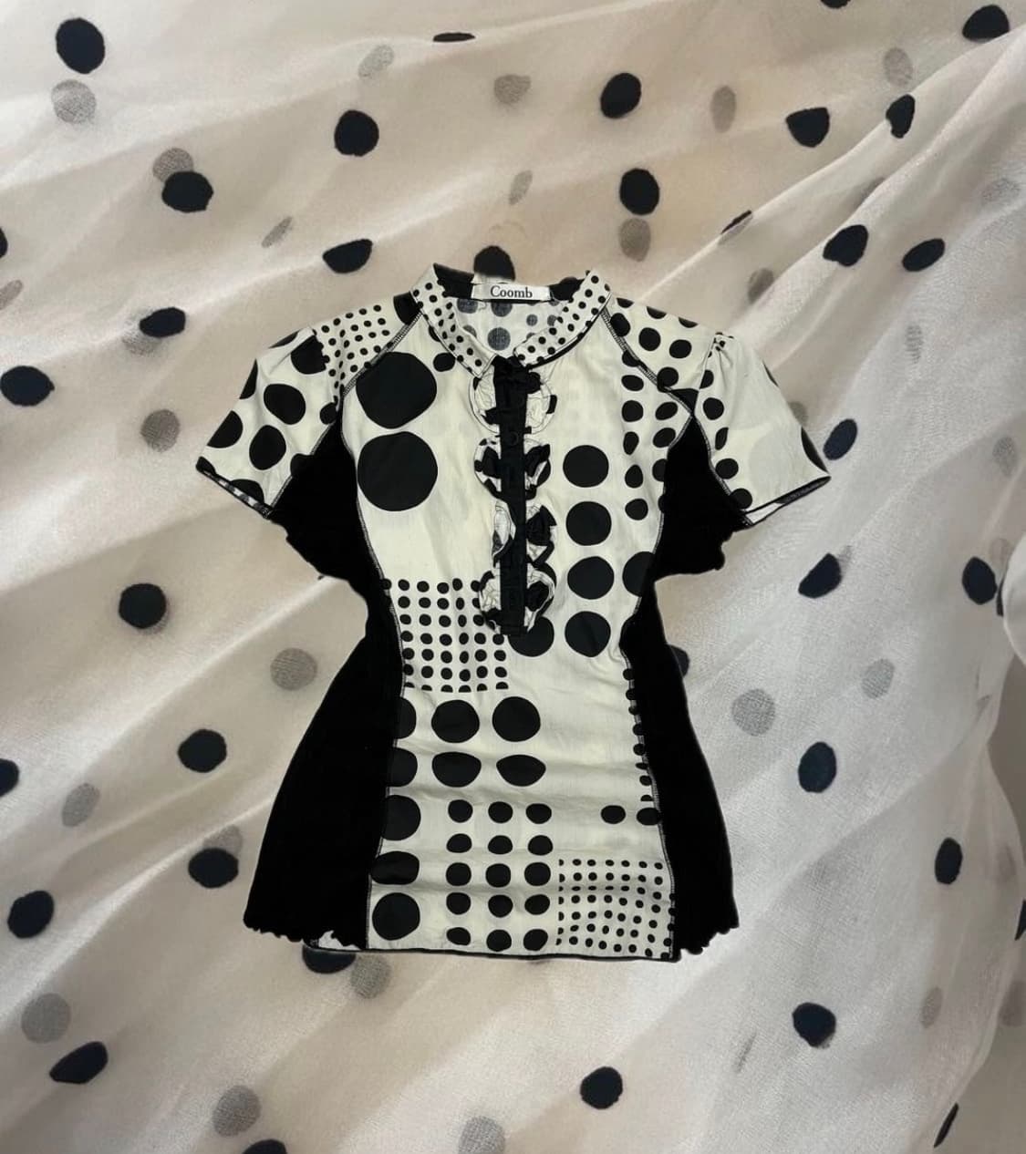 일본 빈티지 dot top 상품이미지1