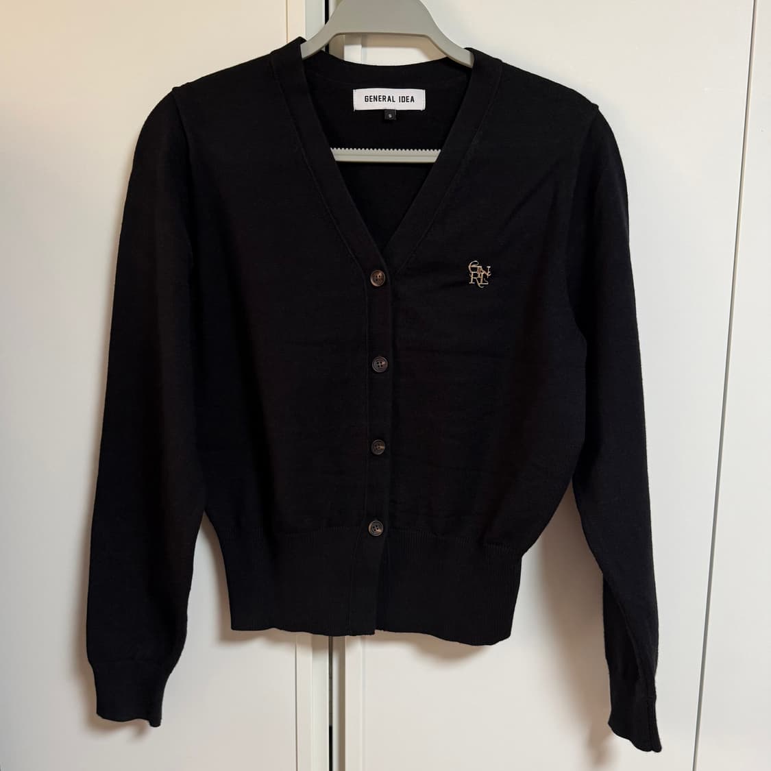 제너럴아이디어 브이넥 가디건 S 블랙 상품이미지3