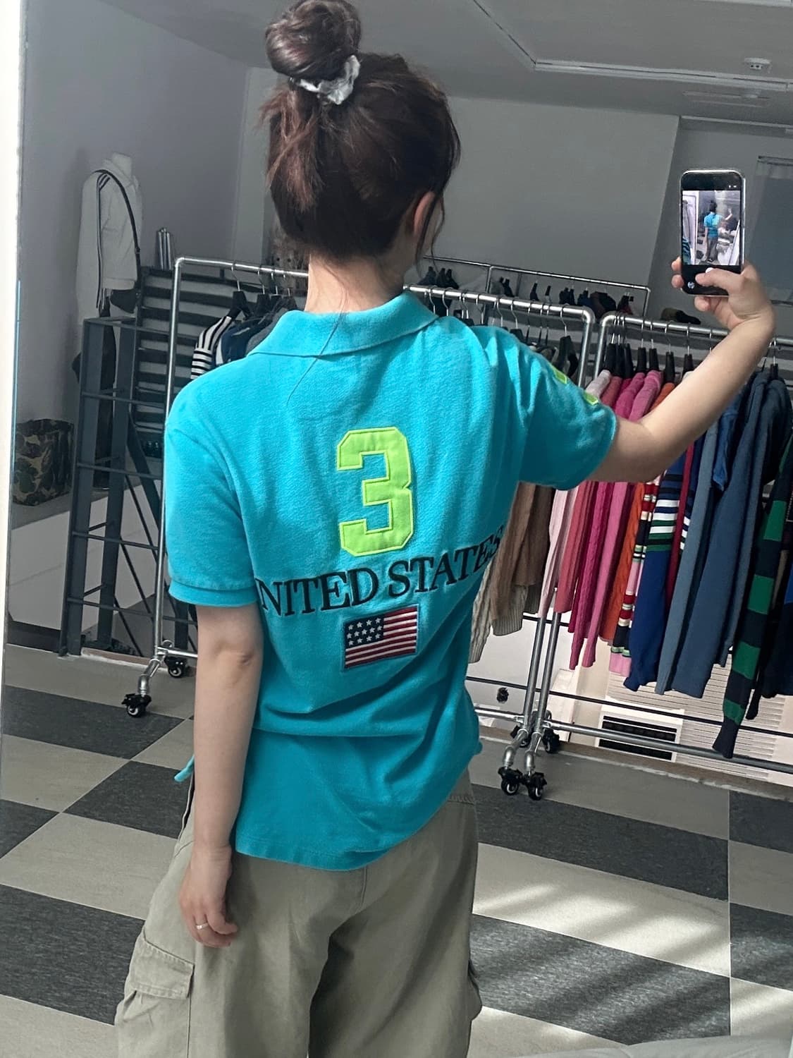 폴로 랄프로렌 USA 성조기 빅포니 카라티셔츠 상품이미지3