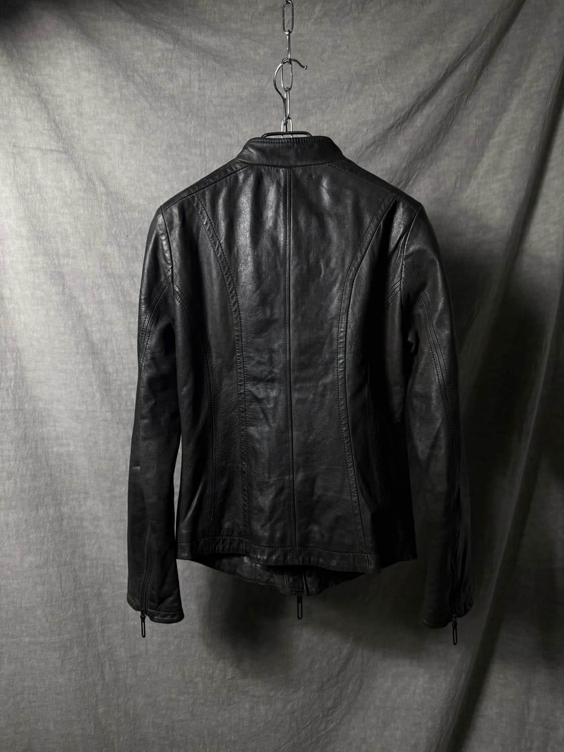 GalaabenD Stand Collar Leather Jacket 상품이미지6