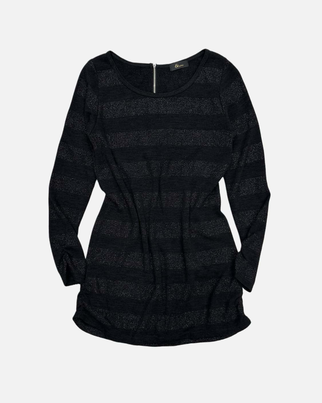 stripe shirring long knit dress 상품이미지1