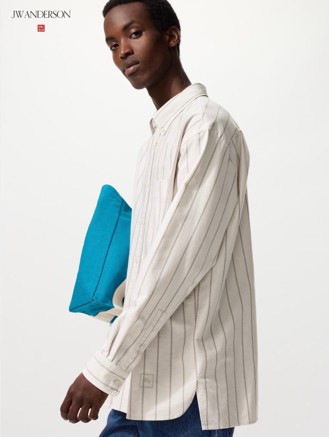 유니클로 jw앤더슨 옥스포드 스트라이프 셔츠 상품이미지1