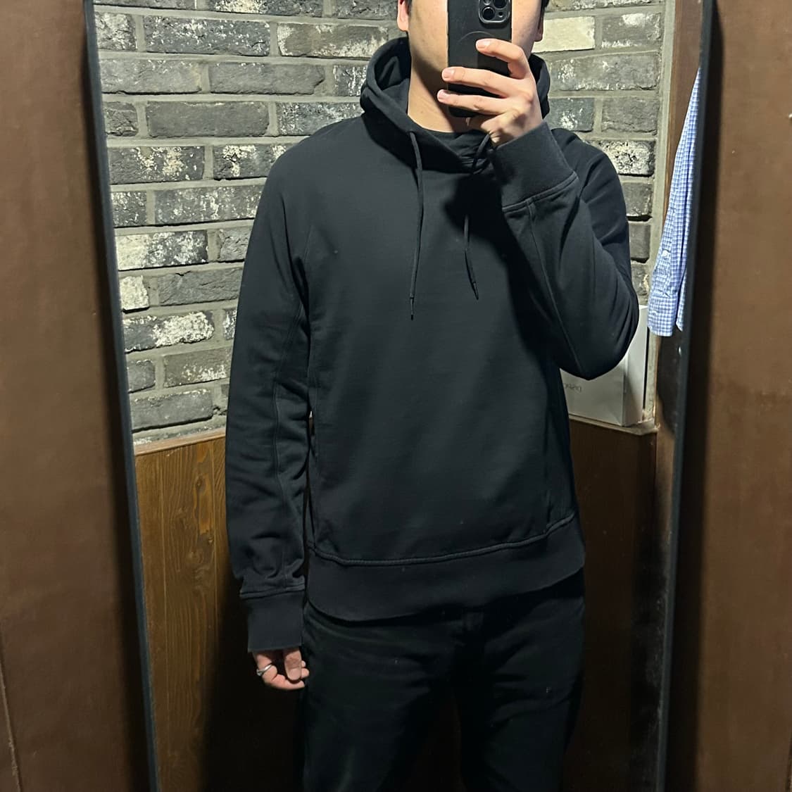 L) Y-3 요지야마모토 아디다스 블랙 후드티 상품이미지7