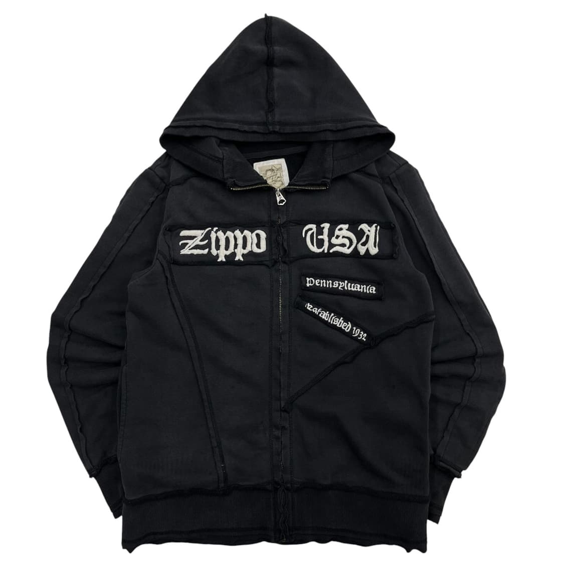 지포 빈티지 차콜 후드집업 M 상품이미지3