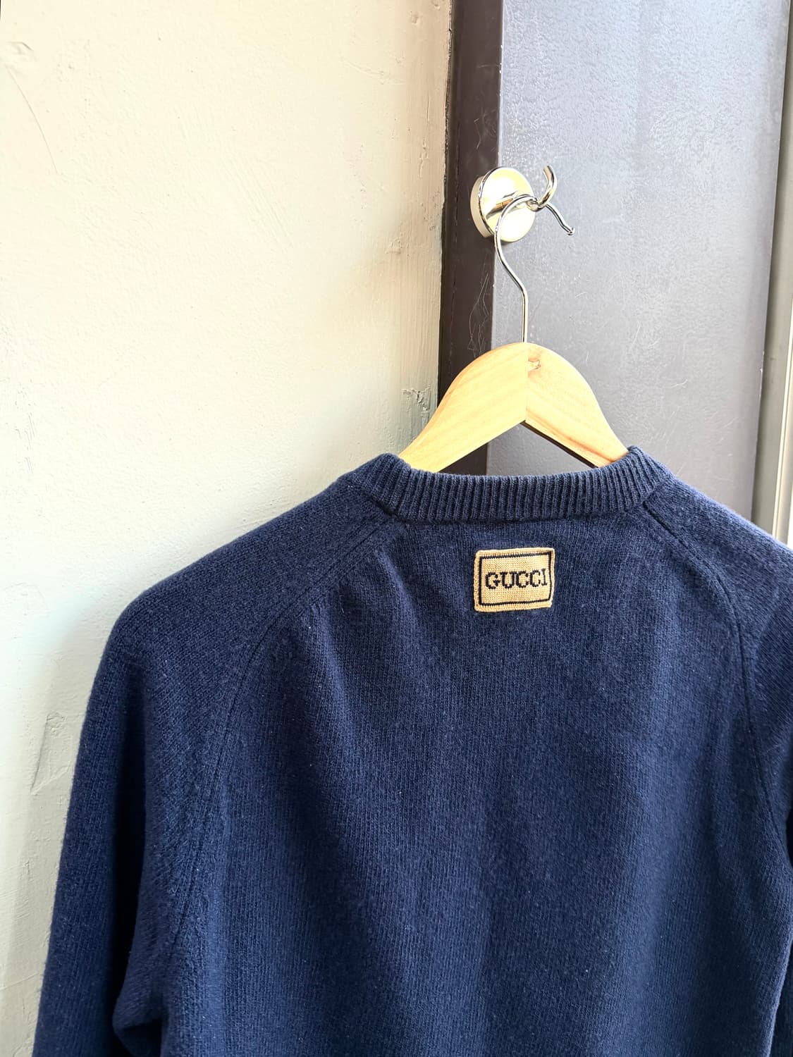 48/ 구찌 백로고 스웻 네이비 니트 상품이미지7