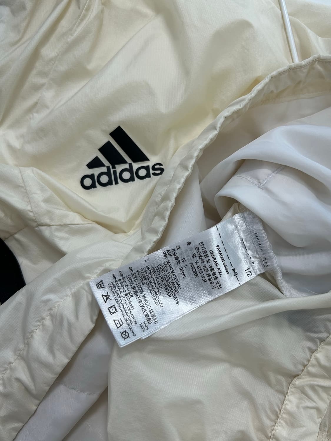 아디다스 00s 올드스쿨 아이보리 아노락 XL 상품이미지4