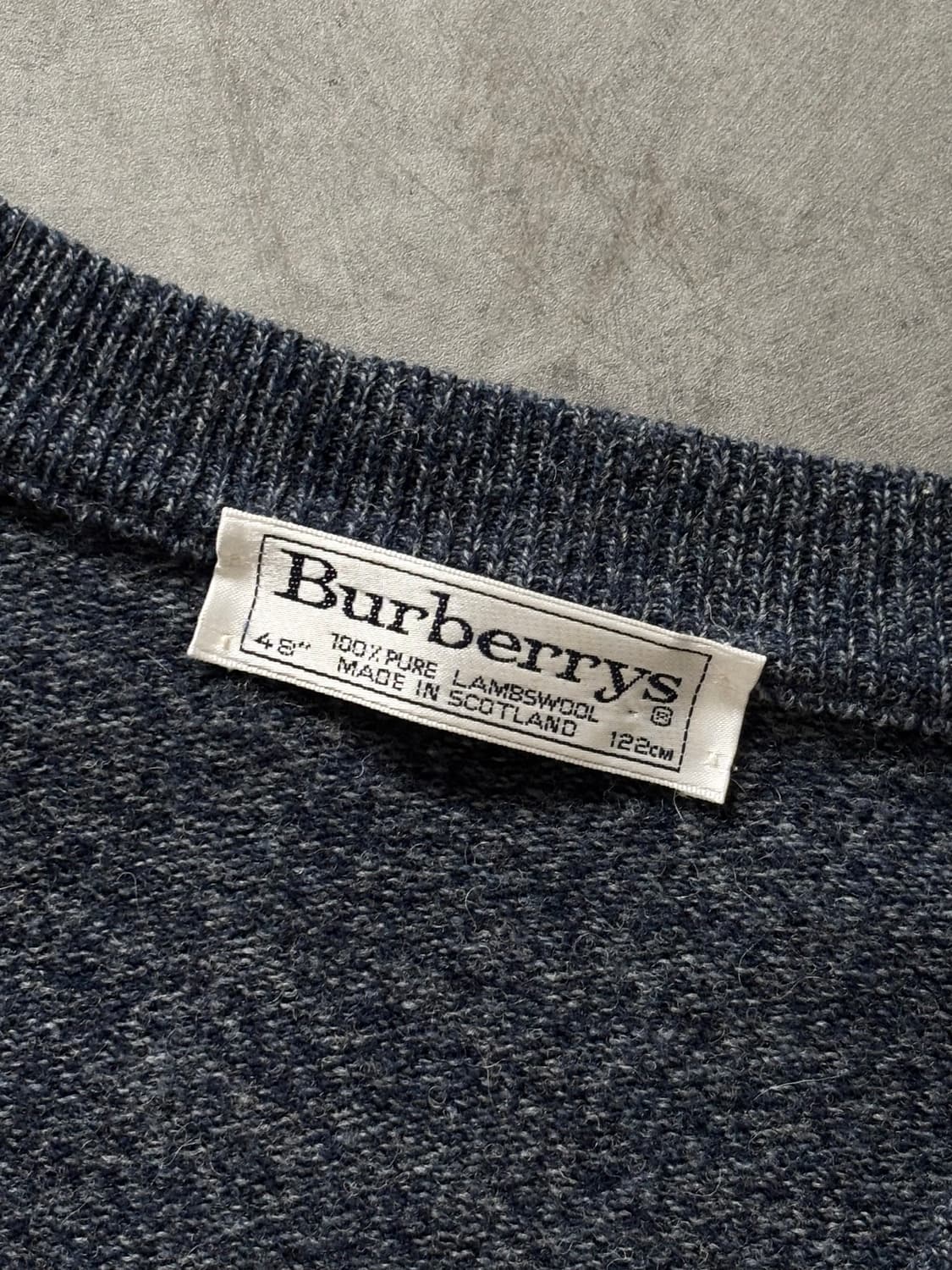 Burberry 버버리 자수로고 블루 브이넥 가디건 상품이미지7