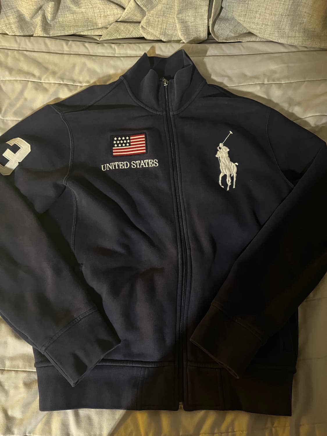 폴로 빅포니 반집업 네이비 M 상품이미지1