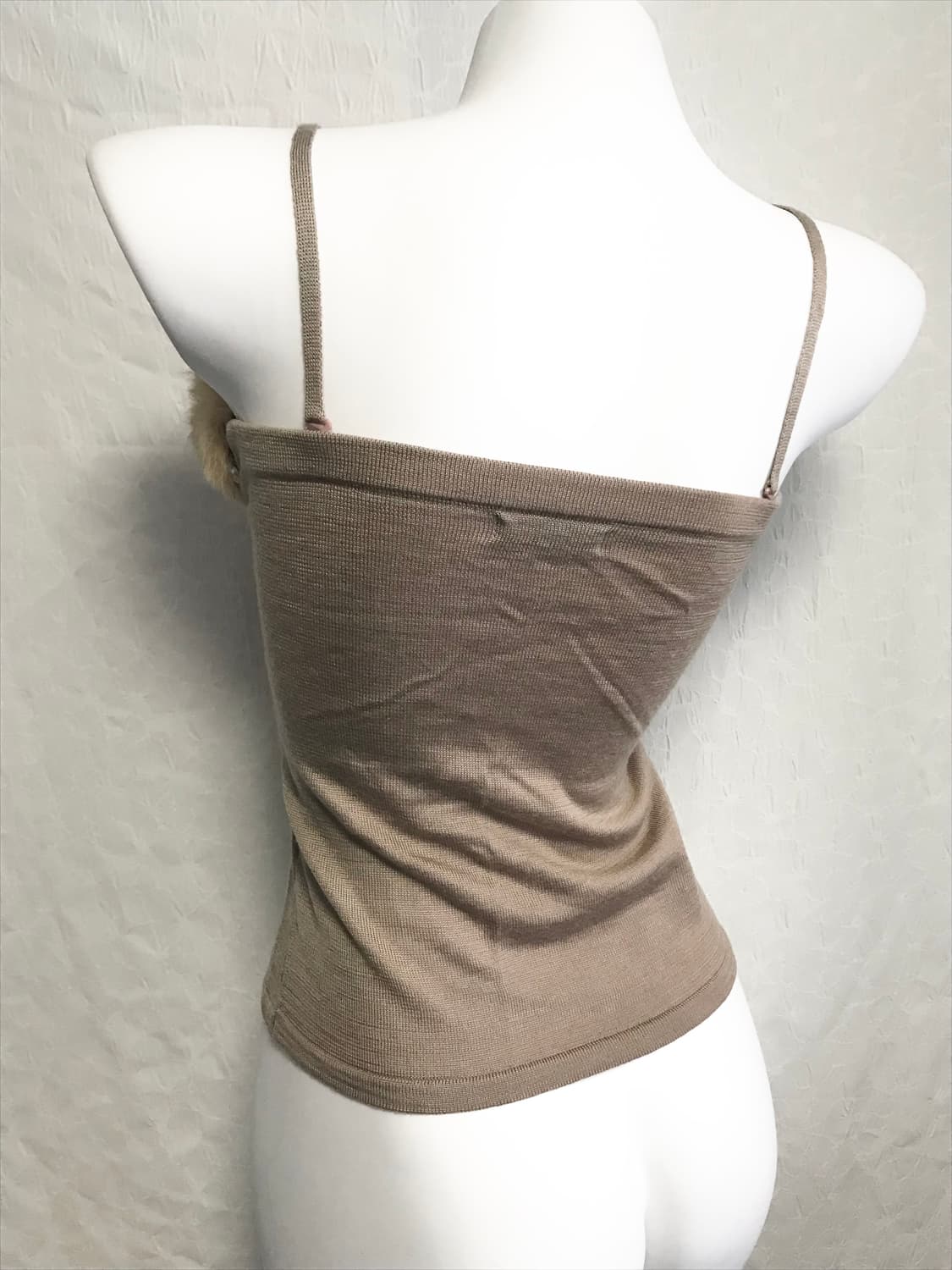 빈티지 갸루 진주 큐빅 퍼 슬리브리스 상품이미지3