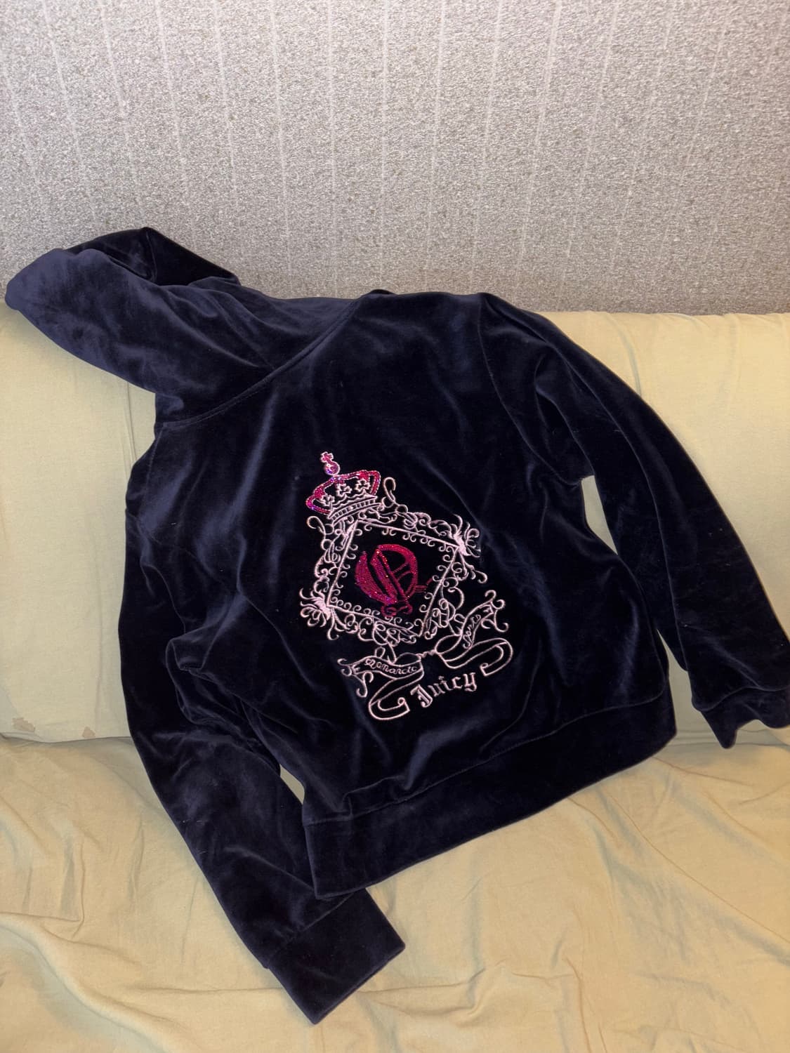 Y2K 벨벳 크롭 후드집업 상품이미지5