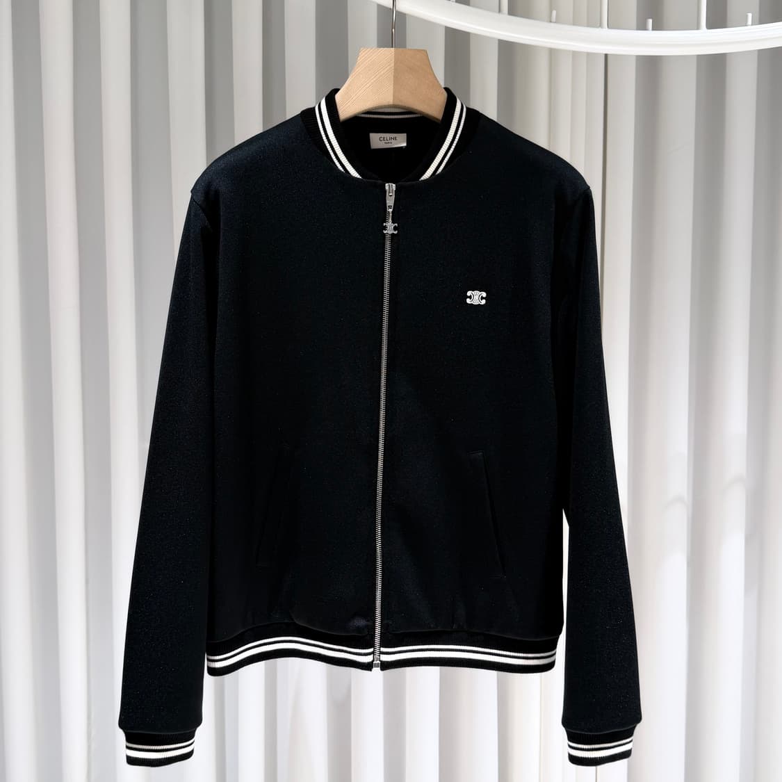M / 셀린느 트리오페 테디 더블 베이스 블랙 져지 자켓 상품이미지1